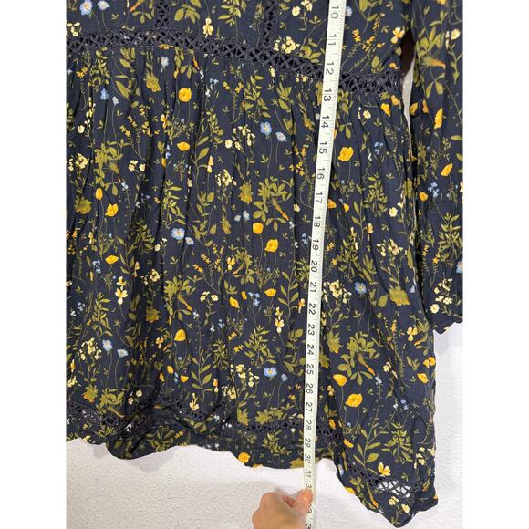 Earthbound Floral Boho Womens Romper Shorts Cottagecore Size XL Prairie Hippie - Picture 10 of 10